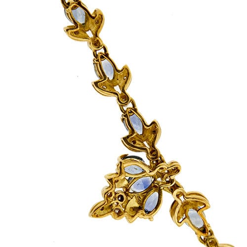 Collier Collier avec diamants et saphirs 58 Facettes 37413