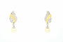 Boucles d'oreilles Boucles d'oreilles en or jaune et blanc avec perles et diamants 58 Facettes