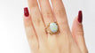 Bague 54 Bague ovale en or jaune et Opale 58 Facettes 32999