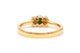Bague 52 Bague contemporaine émeraude et diamants taille brillant en or jaune 18 carats 58 Facettes B783