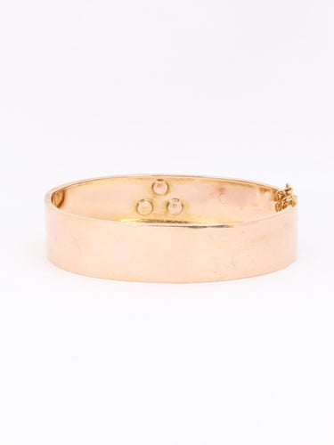 Bracelet Bracelet jonc maçonnique or rose perles fines 58 Facettes 1133.1