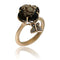Bague 55 Bague en or rose, quartz fumé Lily 6,22 ct, diamants naturels 58 Facettes AG-2X21314P