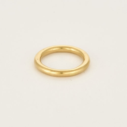 Bague 55,5 Anneau bombé en or jaune 58 Facettes ROM1444