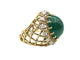 Bague 53 GÜBELIN. Bague vintage or. émeraude 10ct et diamants 58 Facettes