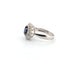 Bague 52 Bague en platine avec saphir central et diamants 58 Facettes