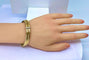 Bracelet Bracelet double joncs, or blanc, diamants, Yves Saint Laurent 58 Facettes AB601