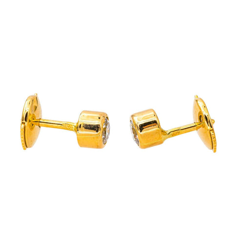 Boucles d'oreilles Boucles d'oreilles Puces Or jaune Diamant 58 Facettes 4286082CN