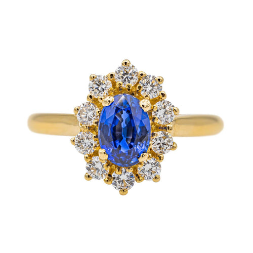 Bague 53 Bague Pompadour Or jaune Saphir, Diamant 58 Facettes 3747942CN