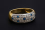 Bague 54 Bague bicolore en or jaune et blanc avec saphirs et diamants 58 Facettes 50316