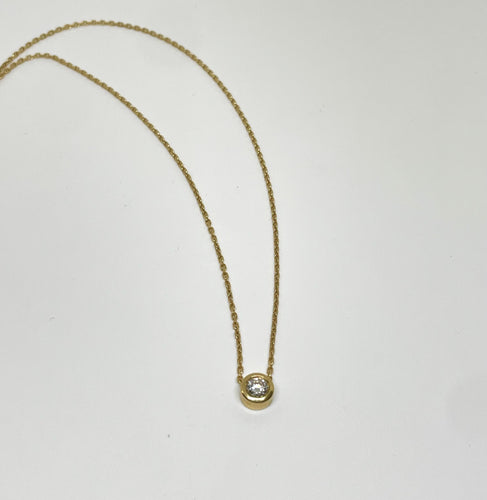 Collier Collier pendentif diamant 0,25cts or jaune 58 Facettes