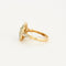 Bague 52 Bague style Art Déco émeraude diamants or jaune 58 Facettes