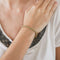 Bracelet Gourmette maille alternée or jaune et blanc 58 Facettes LP671