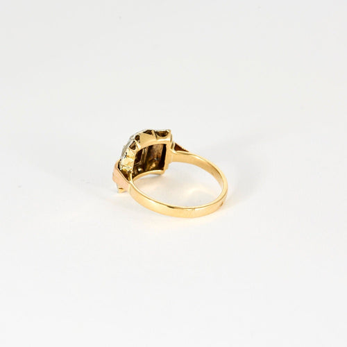 Bague 46.5 Bague Tank Diamant 2 Ors 58 Facettes
