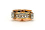 Bague 58 Bague Art Déco sertie de diamants taille rose en or jaune et blanc 18 carats 58 Facettes B781