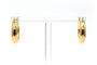 Boucles d'oreilles Boucles d'oreilles créoles contemporaines en or jaune 18k 58 Facettes B809