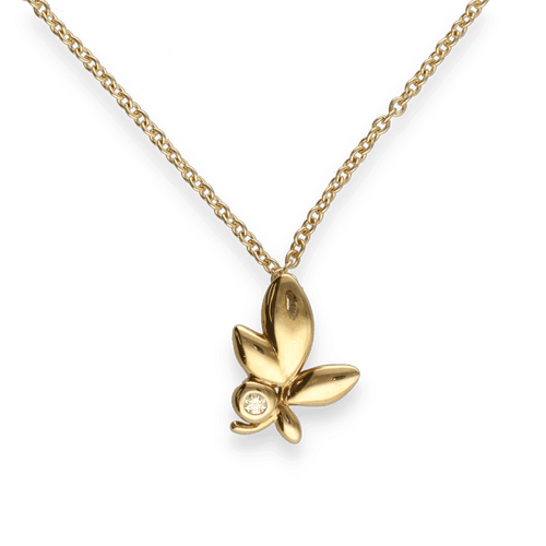 Collier Collier Tiffany & Co. Pablo Picasso – Modèle Feuille d'Olive – Or Jaune 18k & Diamant – Longueur 42 cm 58 Facettes FB11045