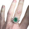 Bague 52.5 BAGUE PLATINE STYLE ART DÉCO AVEC DIAMANTS ET ÉMERAUDE 58 Facettes Q16B