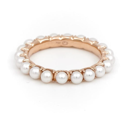 Bague 54 Ginette NY Bague Alliance Maria Or rose Perle 58 Facettes 2393914CN