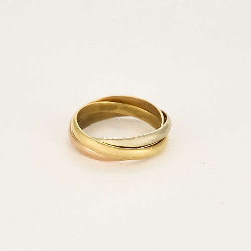 Bague 52 BAGUE CARTIER "TRINITY" TROIS ORS 58 Facettes
