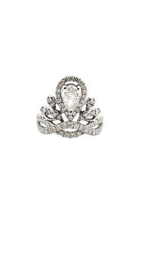 Bague en or  blanc 18 carats et diamants