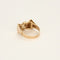 Bague 52 Bague moderniste en or jaune et platine, diamants 58 Facettes CAL2654