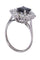 Bague 54 BAGUE POMPADOUR SAPHIR ET DIAMANTS ANNÉES 50 58 Facettes 094101