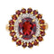 Bague 55 Bague Pompadour  Or jaune Grenat, Diamant 58 Facettes 4523259CN