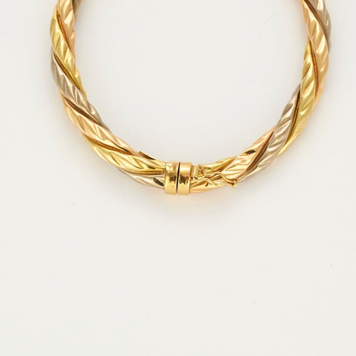 Bracelet Bracelet torsadé 3 ors 58 Facettes LP613
