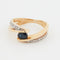 Bague 51 Bague or jaune - Saphir et Diamants 58 Facettes Ref 7145/12