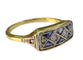 Bague 54 bague art déco en or et platine avec diamants et saphirs 58 Facettes Q216B