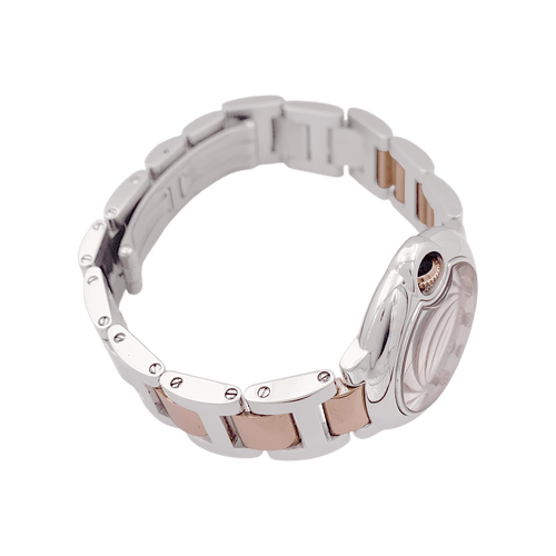Montre Montre Cartier, "Ballon Bleu de Cartier", acier, or rose, diamants. 58 Facettes 34378