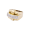 Bague 52 Bague Tank en or jaune, platine, diamants. 58 Facettes 34444