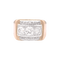 Bague 58 Bague tank or rose, blanc et diamants. 58 Facettes 34324