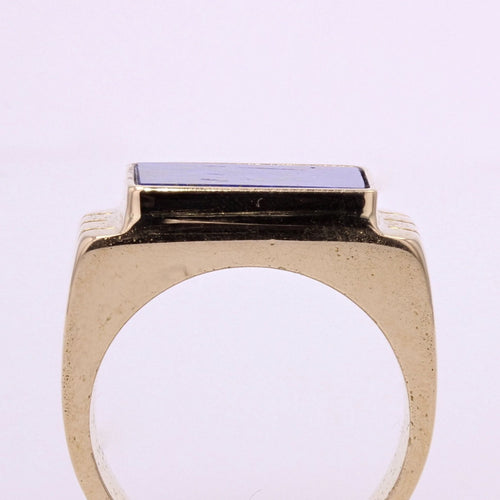 Chevalière or et lapis lazuli