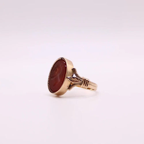 Bague Bague Empire Intaillée Cornaline Homme casqué 58 Facettes