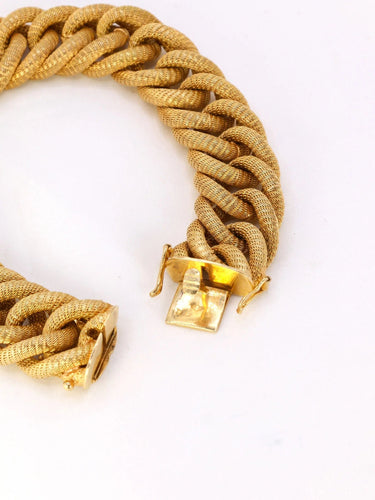 Bracelet Bracelet vintage maille tressée or jaune 58 Facettes J226
