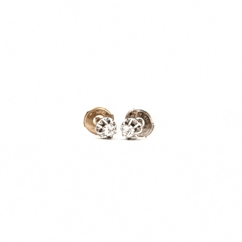 Boucles d'oreilles Puces d'oreilles Or Blanc & Diamants 58 Facettes