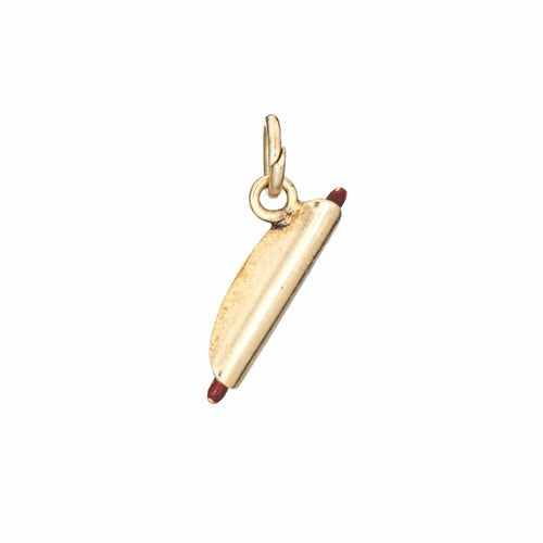 Pendentif Pendentif vintage Hot-dog en or jaune, rouge et jaune, émaillé 58 Facettes G14157