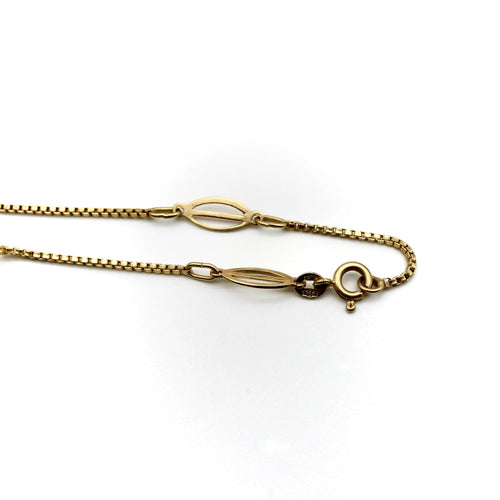 Collier Chaîne italienne vintage à maillons fantaisie en or 18 carats 58 Facettes