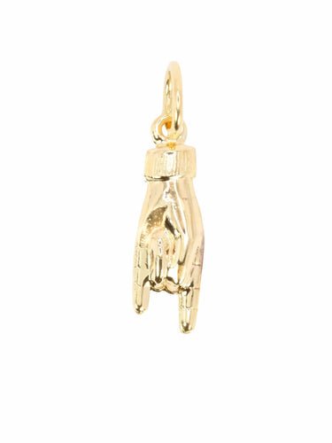 Pendentif Pendentif Charms main signe des cornes or jaune 58 Facettes 1099.17