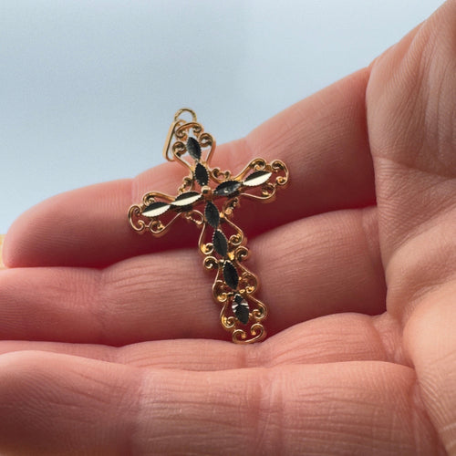 Pendentif Pendentif Croix Or Jaune 18k 58 Facettes 3-PED1-GS37602