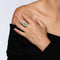 Bague 54 Bague cocktail vintage en or jaune, émeraude et diamants 58 Facettes G13550