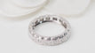 Bague 51 Alliance américaine ancienne en platine et diamants 58 Facettes 31882