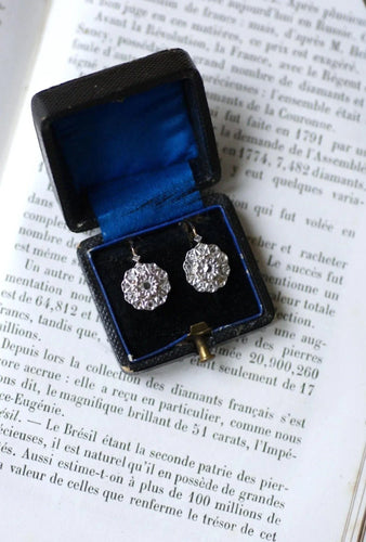 Boucles d'oreilles Boucles d'Oreilles Marguerite Diamants Taille Rose 58 Facettes