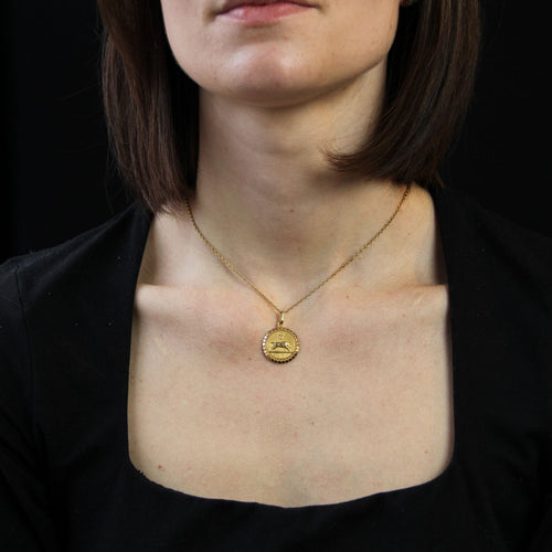 Pendentif Médaille or rose signe taureau 58 Facettes CVP119