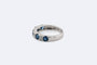 Bague 15 / Oro Bianco Anello in oro bianco con zaffiri e diamanti 58 Facettes ANL627