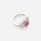 Bague 53.5 Bague en or blanc 18 carats avec rubis birman et diamants 58 Facettes 22818
