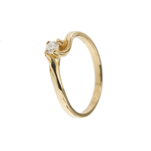 Bague Bague solitaire contrariée avec diamant 58 Facettes 35102