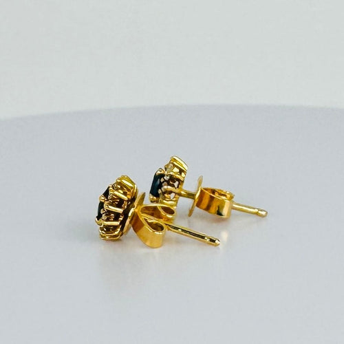 Boucles d'oreilles Boucles d'oreilles en or avec saphir et diamants 58 Facettes 2411030
