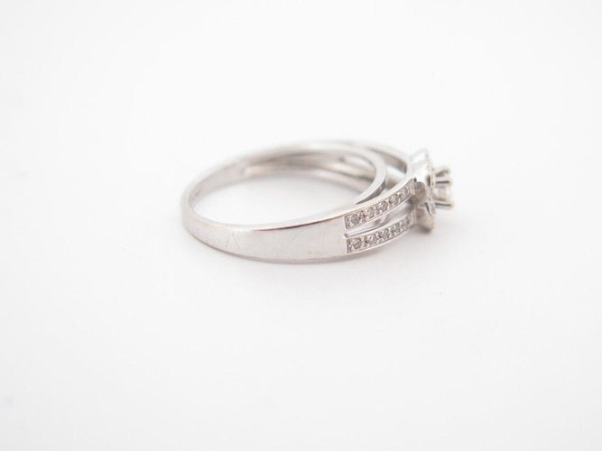 Bague 53 bague MAUBOUSSIN solitaire chance of love n1 or blanc diamant 58 Facettes 259023